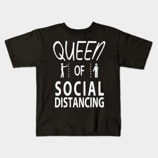 Queen of Social Distancing Kids T-Shirt